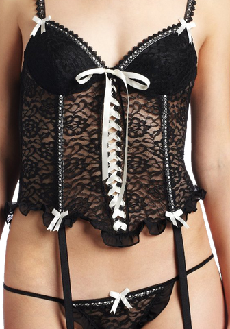 Cinema Etoile Women's Stretch Lace Bustier